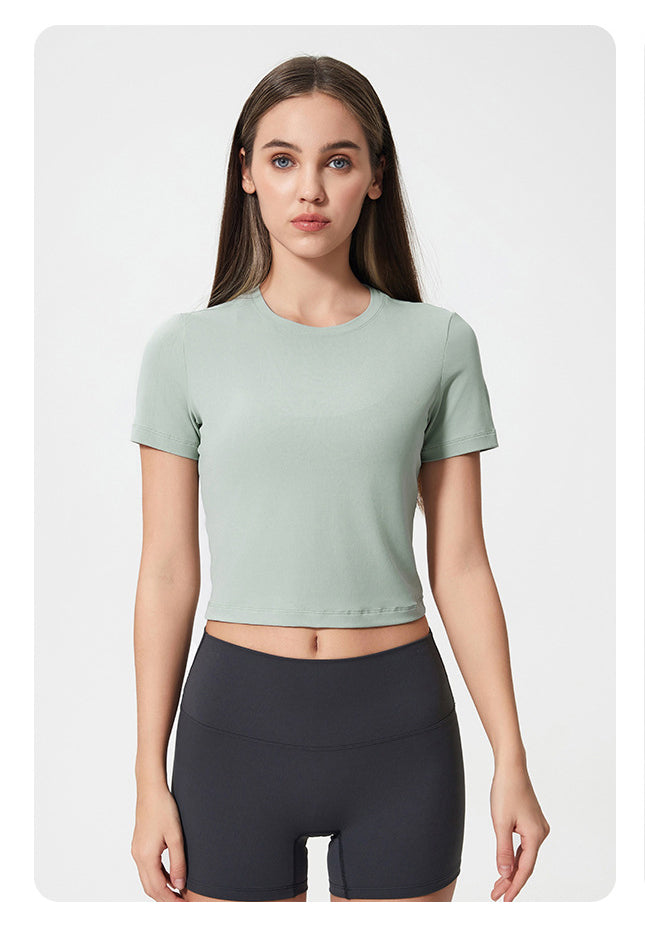 Women Short Sleeve Workout Shirts Breathable T-Shirts Quick