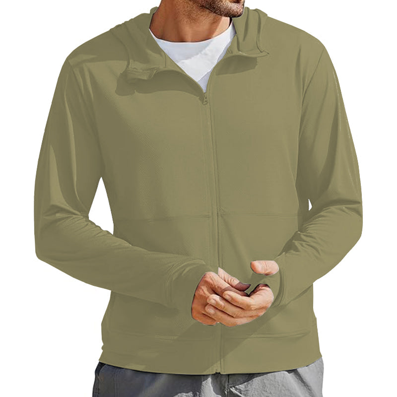 Men Soft Polar Fleece Jacket Lightweight Outdoor Recreation Full Zip Coat