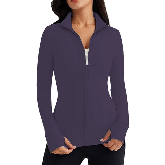Womens Zip Up Jackets Long Sleeve Hoodies Gym Workout Clothing
