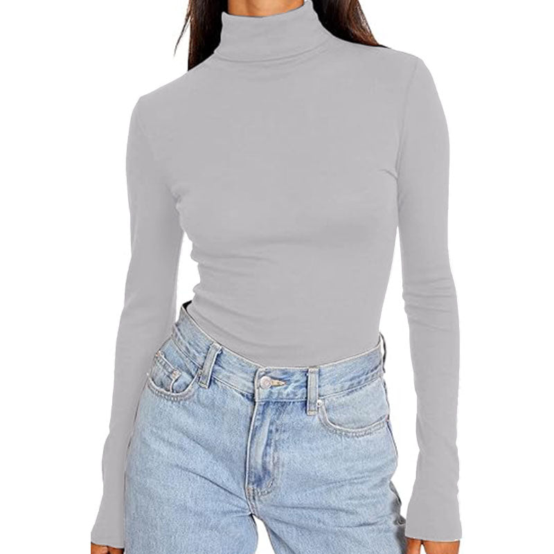Women Long Sleeve Shirts Basic Crop Tops Going Out Fall Fashion