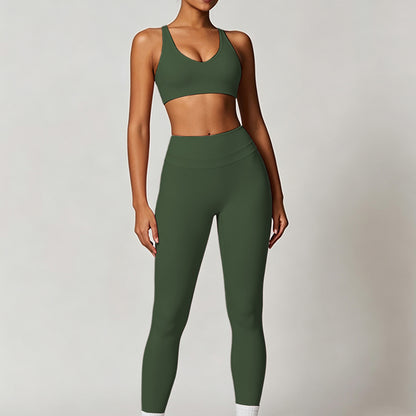 Women's sports bra and yoga pants set Pilates 2-piece set