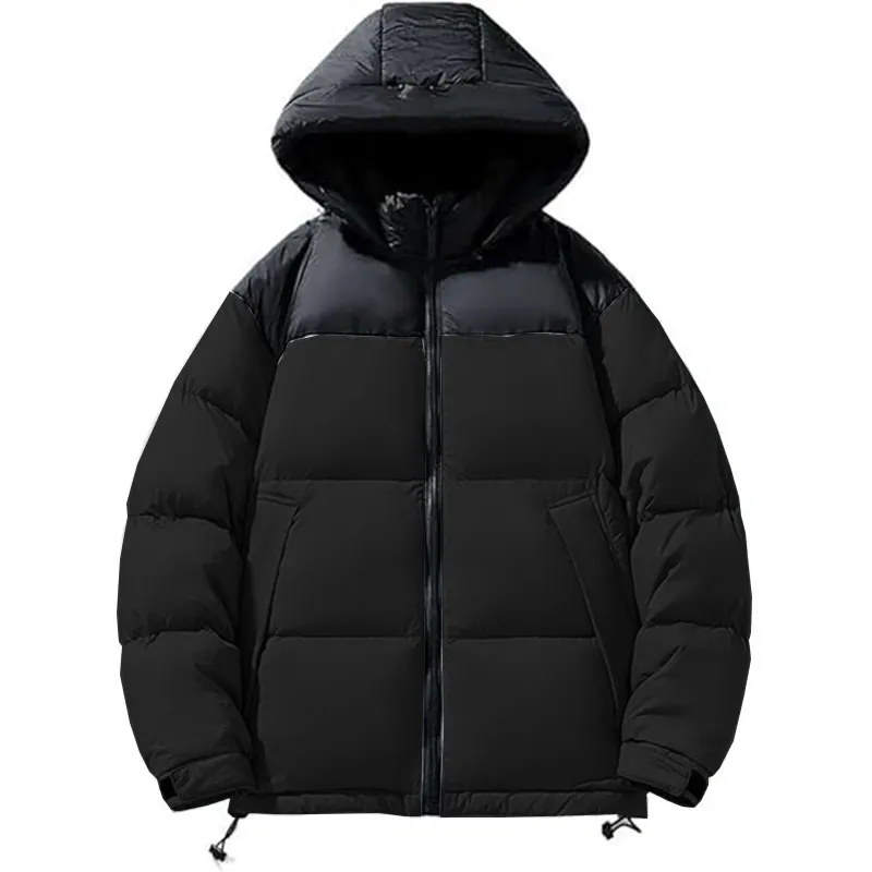 Short Winter Hooded Puffer Jacket Thick Warm Insulated Coat