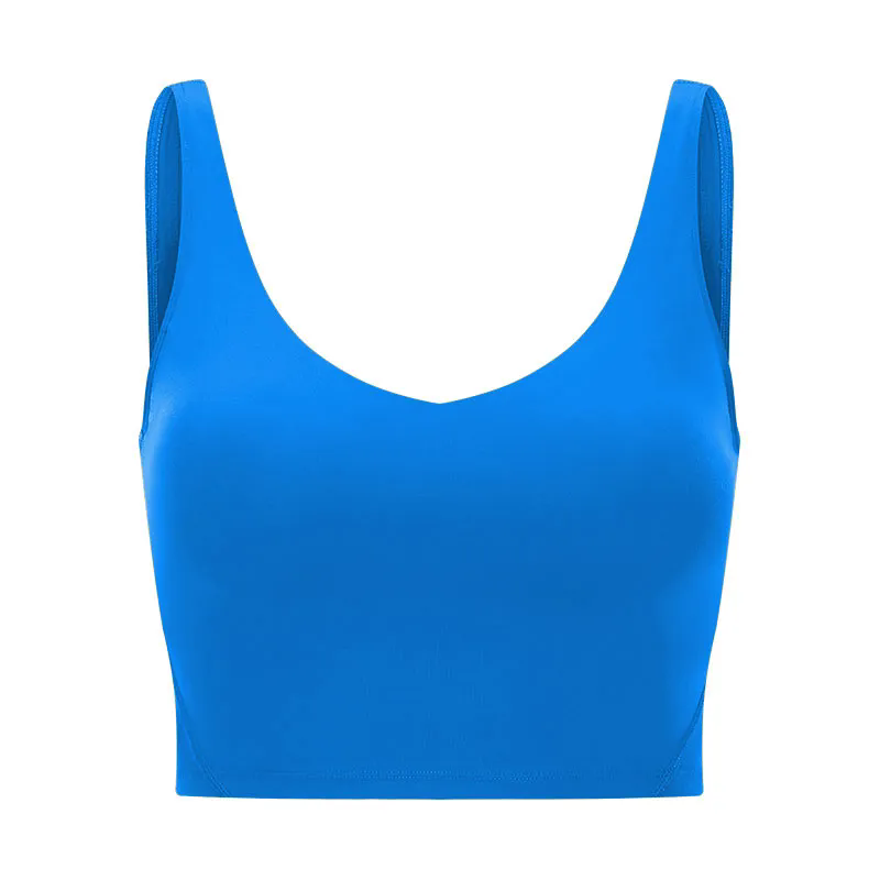 Women Gym Yoga Sport Top Longline Cross Strap Workout Exercise