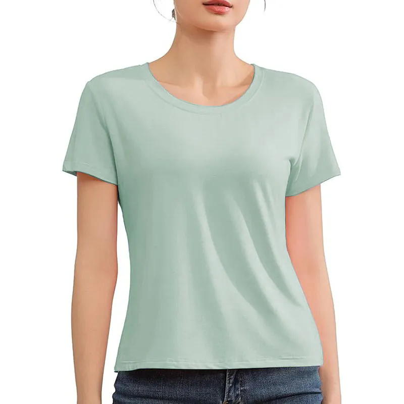 6 Colors Women's Workout Short Sleeve Lightweight Crew Neck
