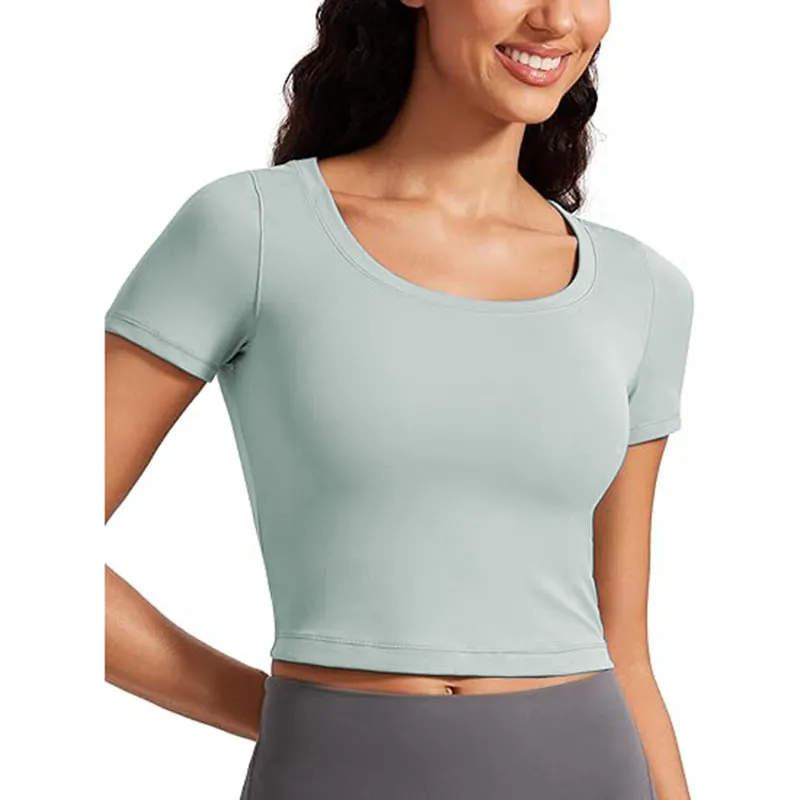 2024 Women Short Sleeve Summer Tops Solid Loose Fit Tshirt