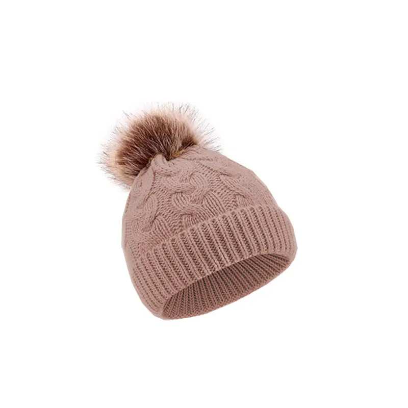 Women Fleece Lined Beanie Soft Warm Knit Hat Cuffed Cap