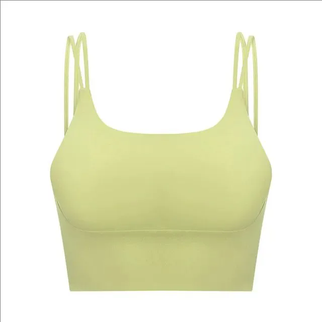 4 color Padded Gym Yoga Sport Bras Top Women Longline Cross Strap Fitness Workout Bras