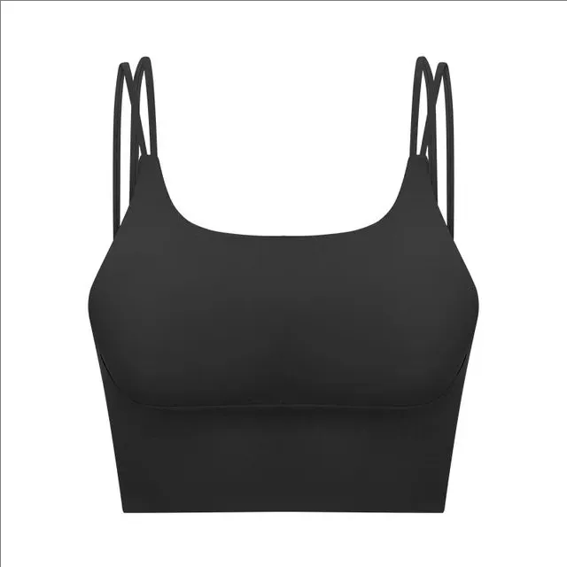 4 color Padded Gym Yoga Sport Bras Top Women Longline Cross Strap Fitness Workout Bras