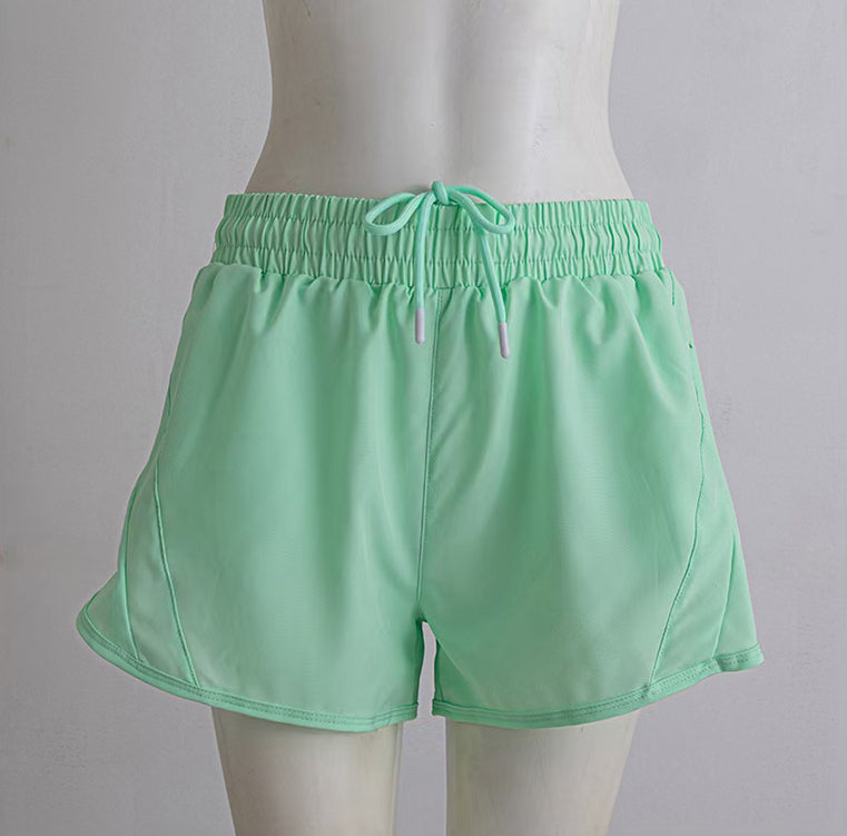 Women Running Shorts Quick Dry Bottom Loose Sport Yoga Liner Shorts