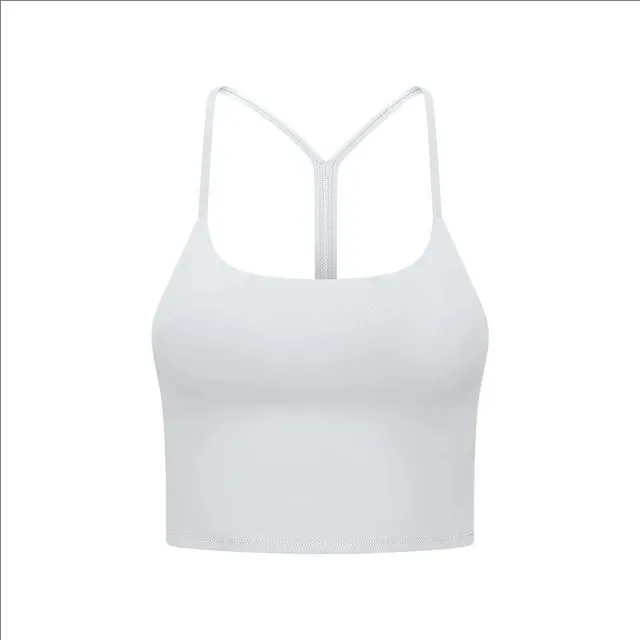 6 color Padded Gym Yoga Sport Bras Top Women Longline Cross Strap Fitness Workout Bras