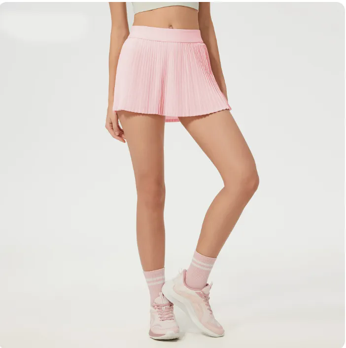 Womens High Waist Casual Beach Short Skirt Built-in Short