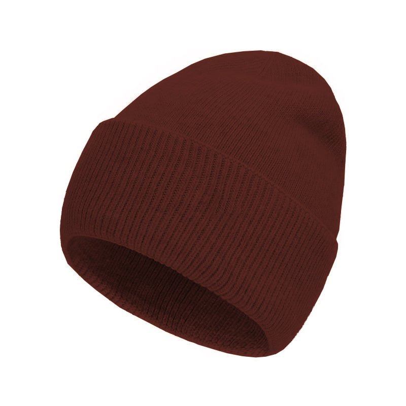 Wool Knit Beanies Winter Hats Soft Cashmere Warm Double Layer