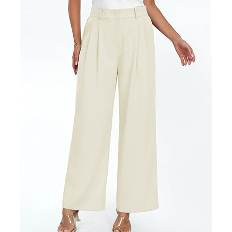 High Waisted Women Casual Trousers with Pockets Workout Full Length