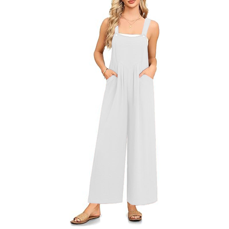 Sleeveless Jumpsuits for Women Wide Leg Pants