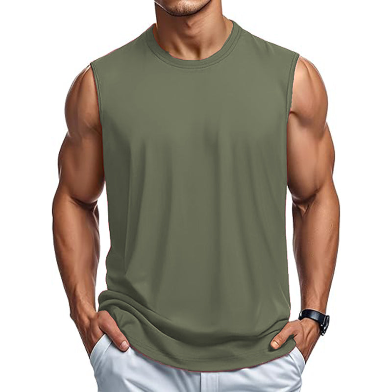 Men Tank Top Cotton Casual Sleeveless Shirts