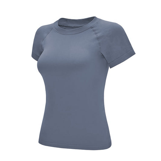 Women Short Sleeve Slim Fitted Casual Crop Top