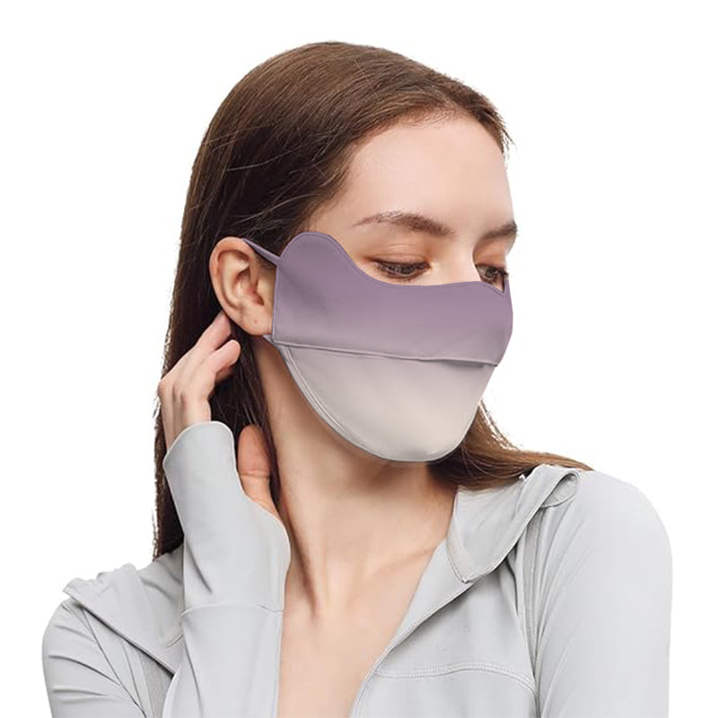 Ladies' sunscreen mask ice silk cool breathable mask washable and reusable