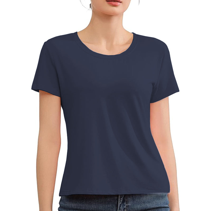 Women T-Shirts Slim Fitted Casual Basic Top