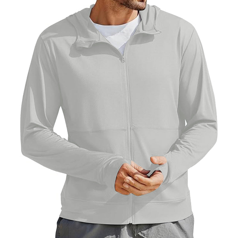 Men Soft Polar Fleece Jacket Lightweight Outdoor Recreation Full Zip Coat