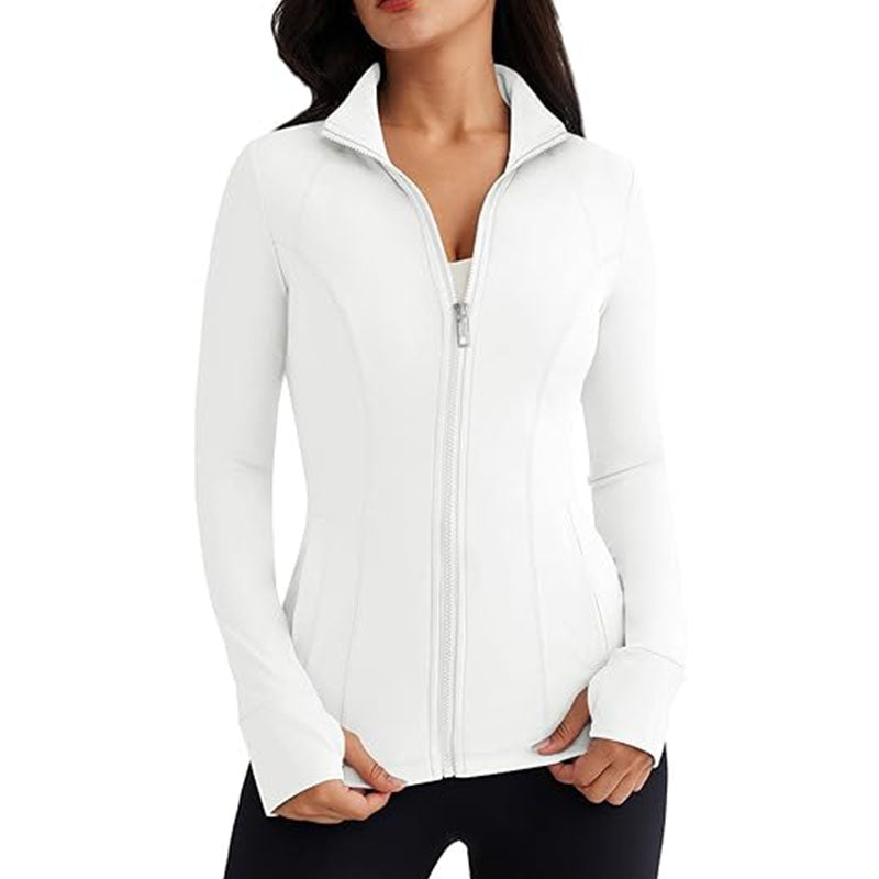 Womens Zip Up Jackets Long Sleeve Hoodies Gym Workout Clothing