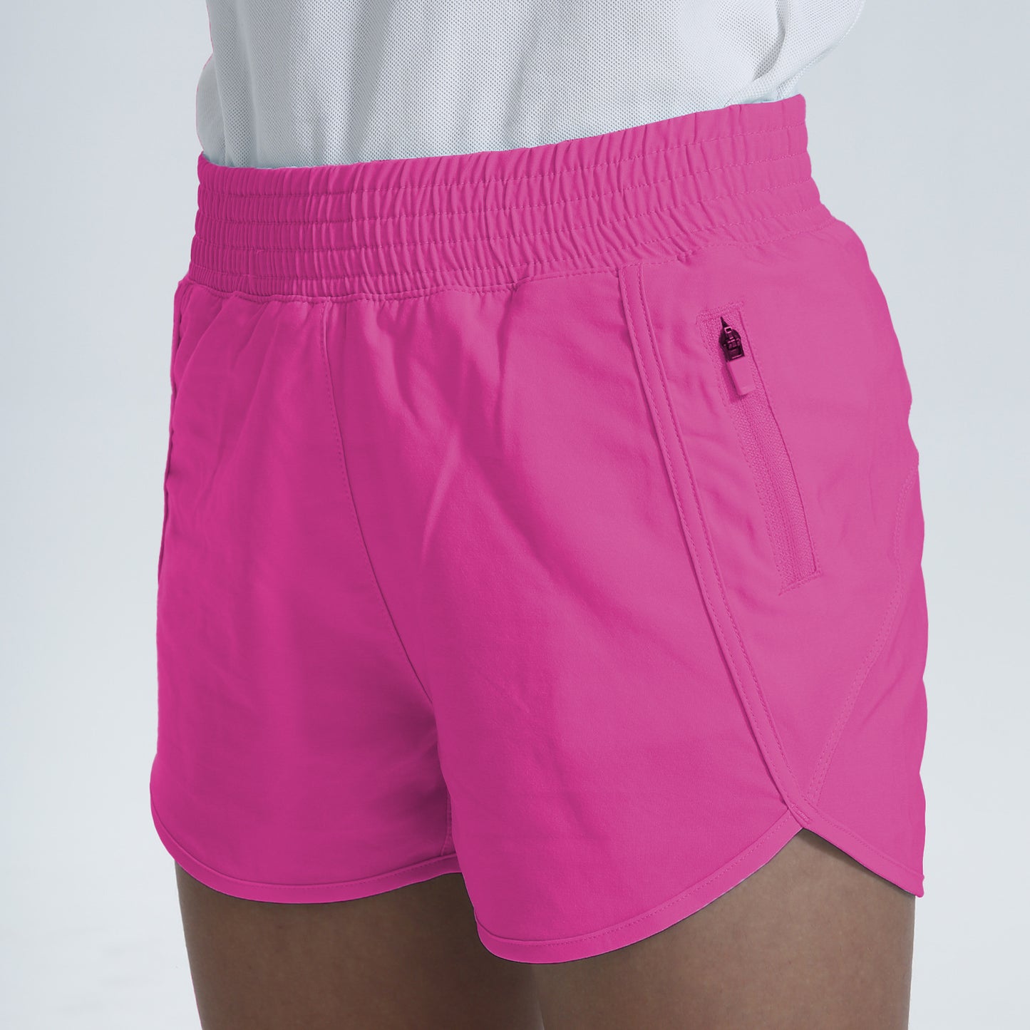 Girls Athletic Performance Dry-Fit Running Shorts with Drawstring