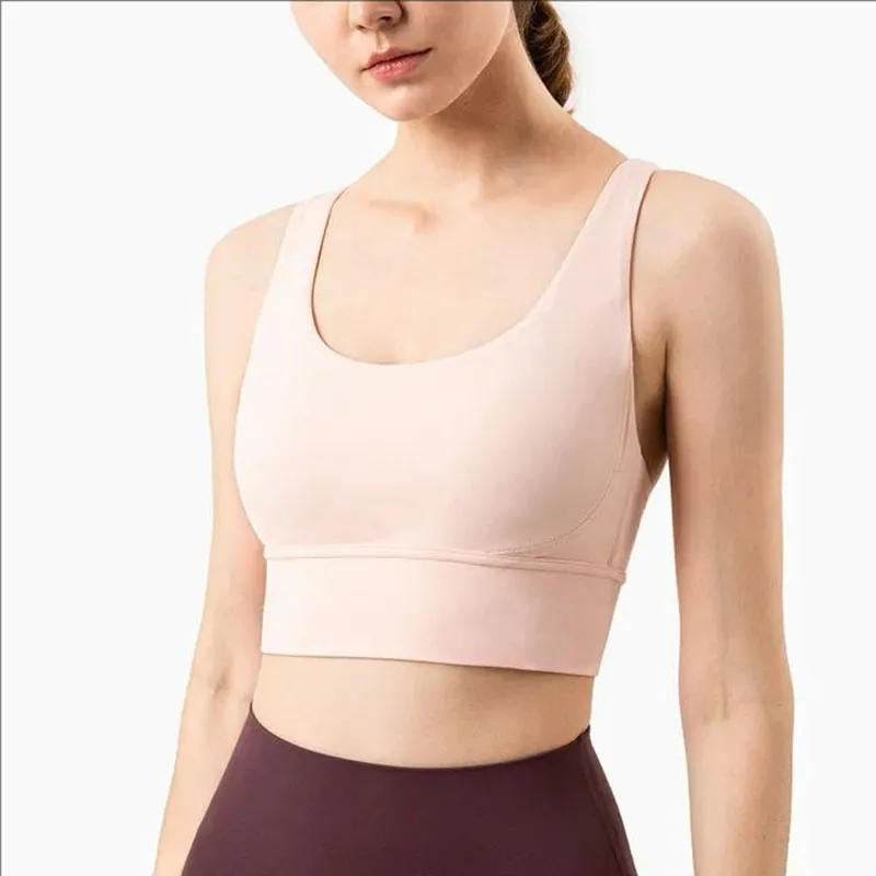 Padded Gym Yoga Sport Bras Top Women Longline Cross Strap Fitness Workout Bras