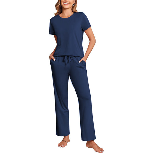 Women's Summer 2 Piece Outfits 2025 Cap Sleeve Ruched Slim T Shirt