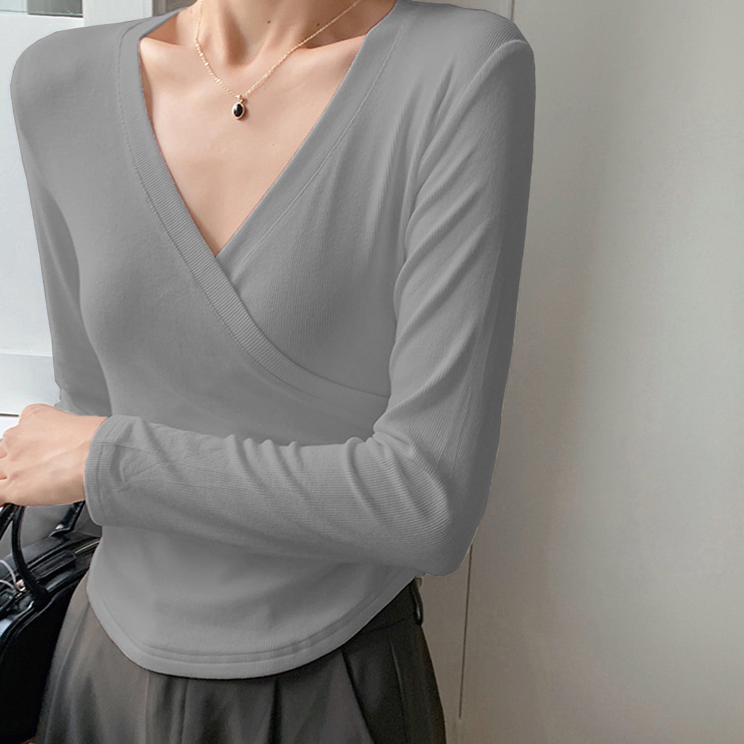 Womens Long Sleeve Shirts Tops Tight Slim Fit T Shirts