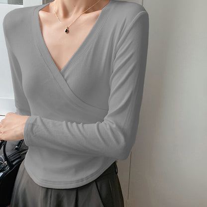 Womens Long Sleeve Shirts Tops Tight Slim Fit T Shirts
