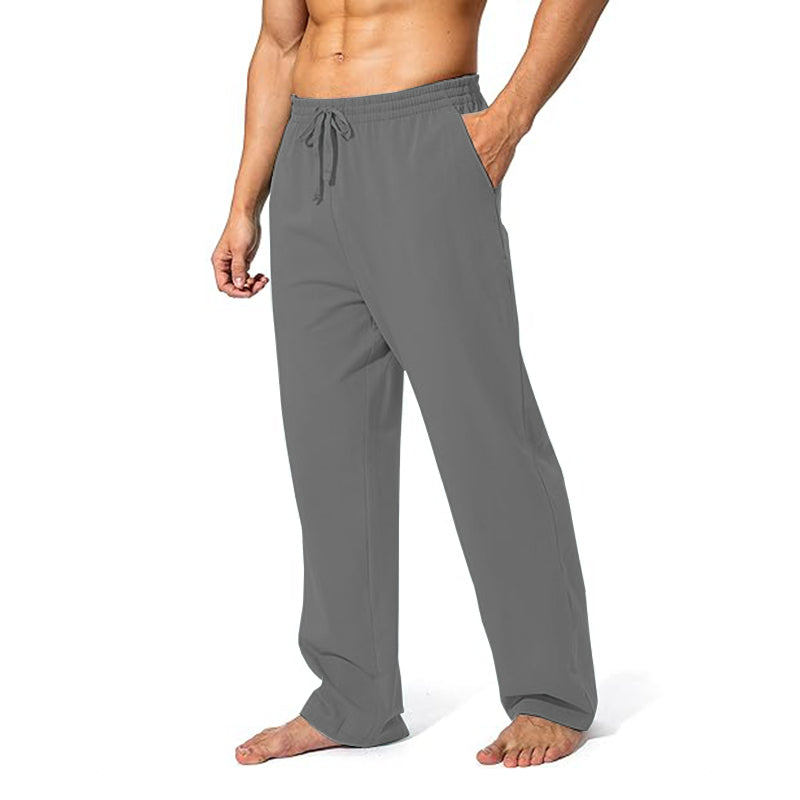 Men Cotton Yoga Sweatpants Athletic Lounge Pants