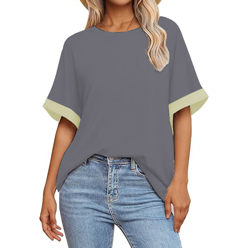 Women Scoop Neck Short Sleeve T Shirts Fitted Casual Basic Top