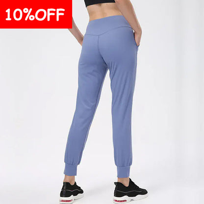 Women Back Waist Pants Casual Ankle Length Work Office Trouser Slacks