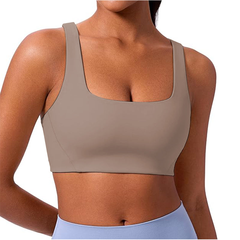 Women Sports Bra Neck Padded Yoga Workout with Built in Bra
