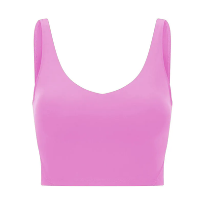 Women Padded Gym Yoga Sport Top Longline Cross Strap Workout Exercise