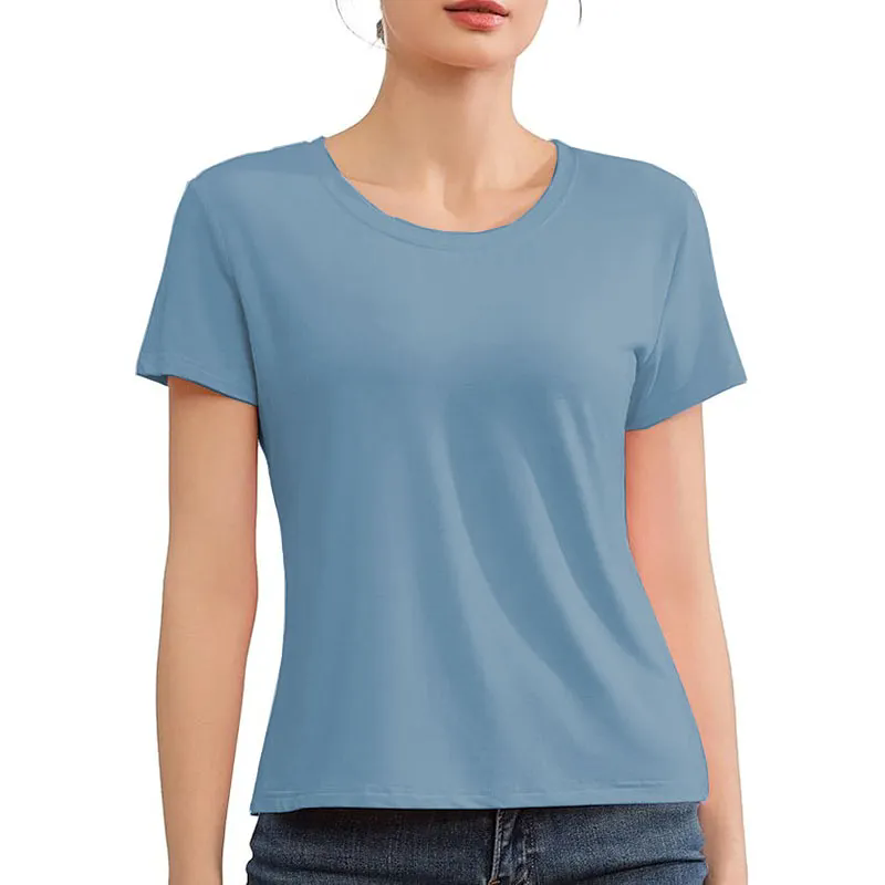6 Colors Women's Workout Short Sleeve Lightweight Crew Neck