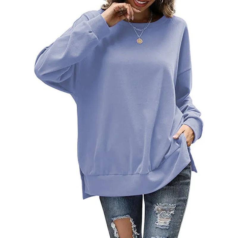 Women Sweaters Crewneck Easy Street Long Sleeve Knit Fall Winter Tops