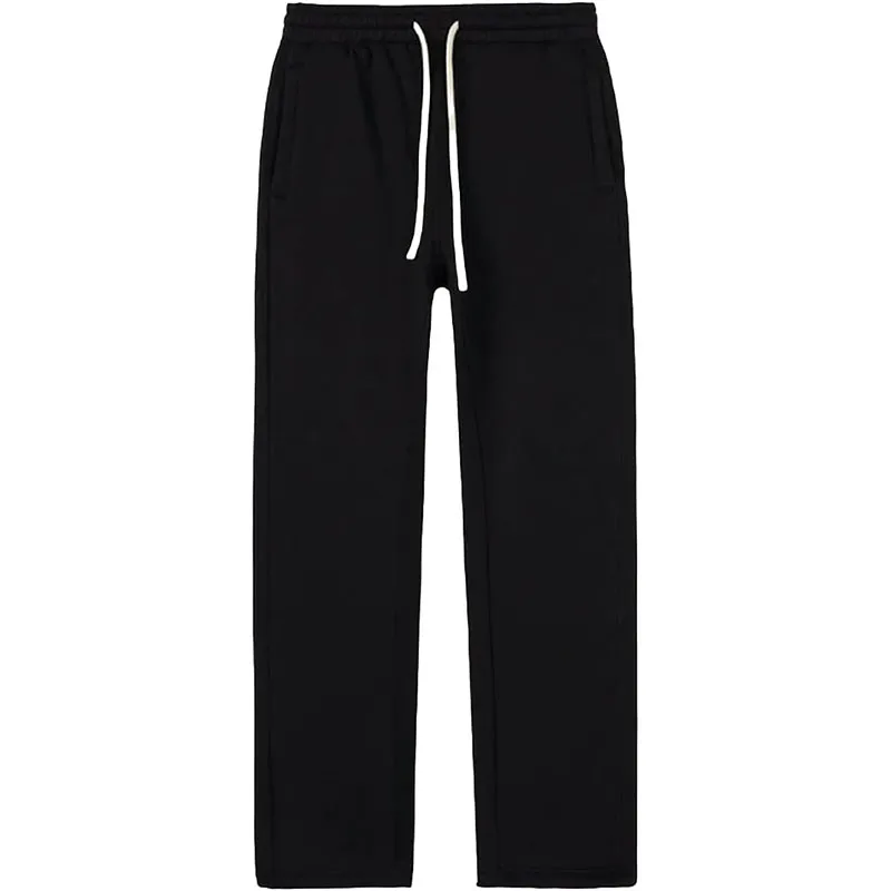 Mens Straight Leg Sweatpants Stretch Waist Sweat Pant Casual Joggers