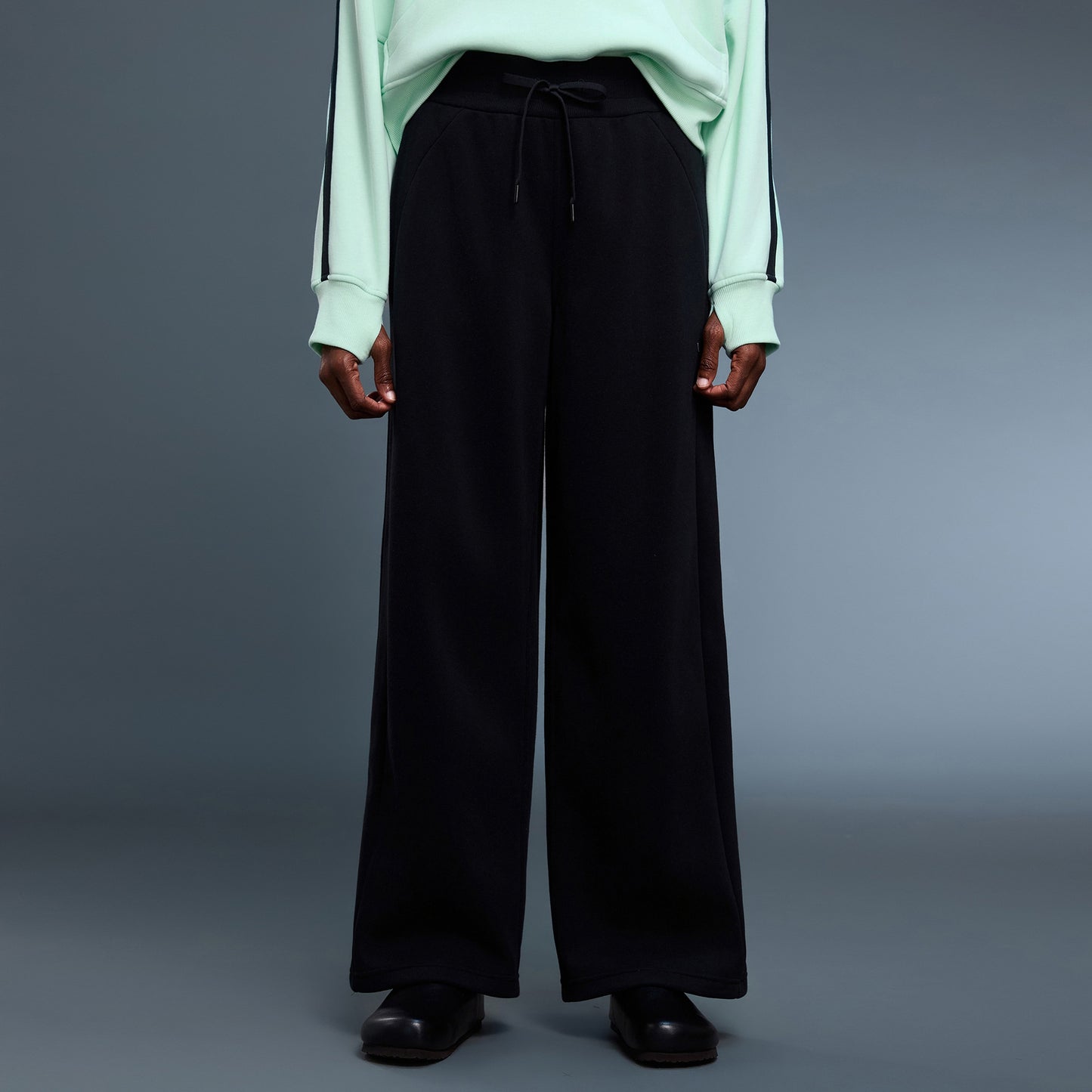 Women Wide Leg Work Business Casual Trousers with Pockets