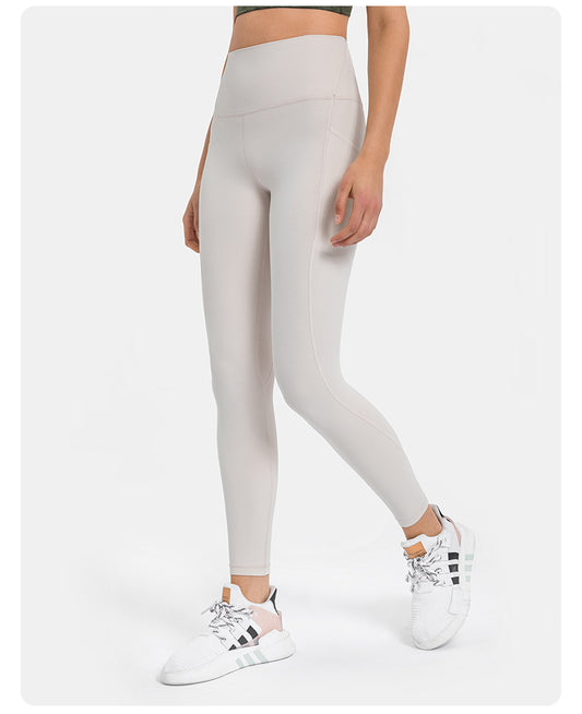 Women Back Waist Legging Naked Feel Fitness Pants Stretchy High Waist
