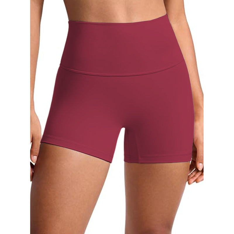 Women's cycling high waisted and abdominal exercise yoga shorts