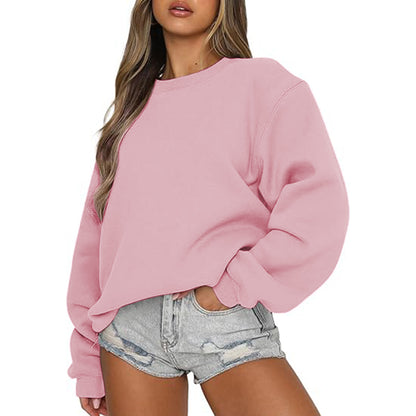 Women's sports shirt with oversized round neck