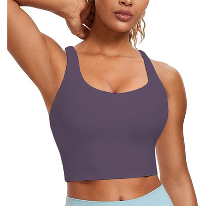Women Cross Back Sports Halter Crop Tank Tops