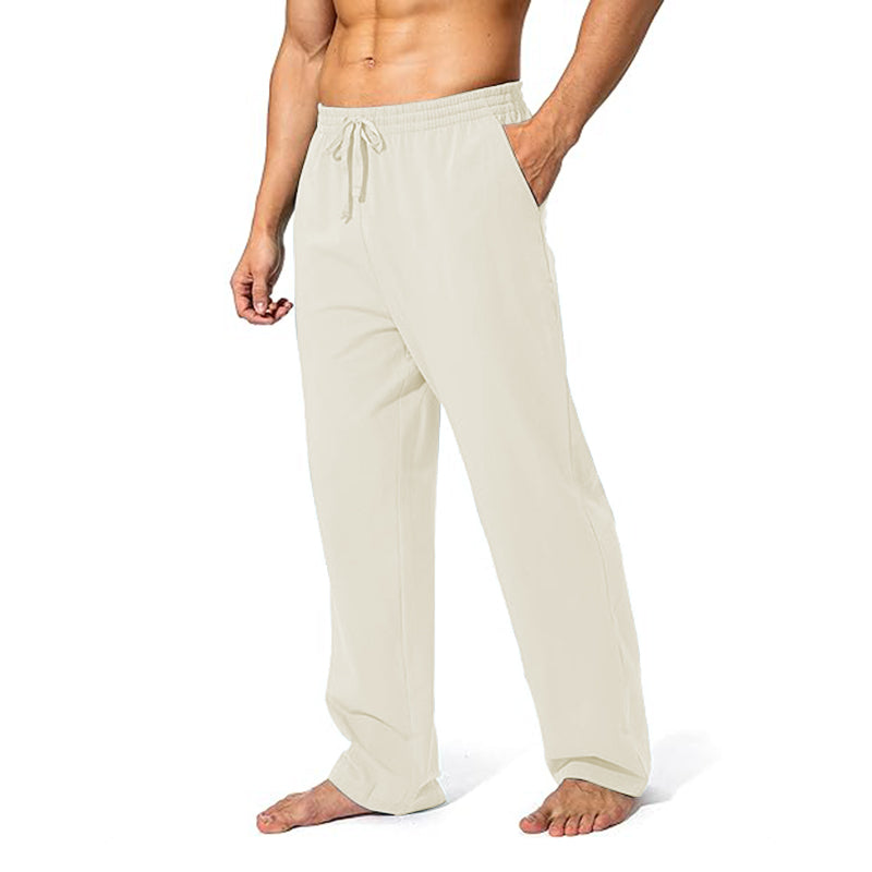 Men Cotton Yoga Sweatpants Athletic Lounge Pants