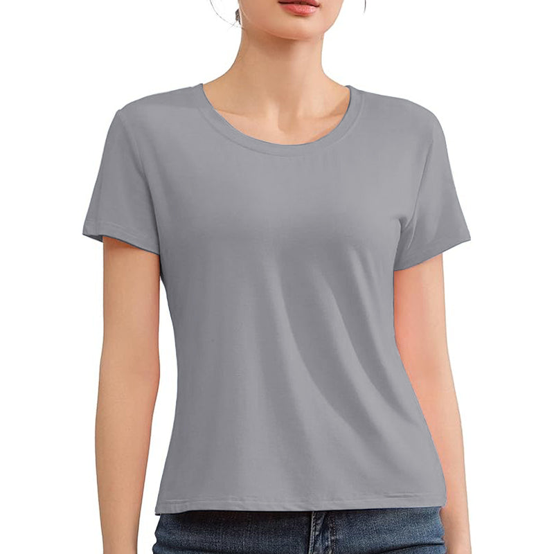 Women T-Shirts Slim Fitted Casual Basic Top