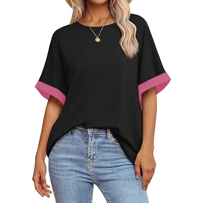 Women Scoop Neck Short Sleeve T Shirts Fitted Casual Basic Top