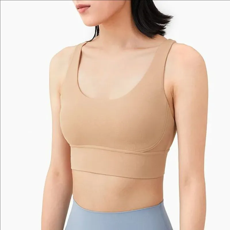 Padded Gym Yoga Sport Bras Top Women Longline Cross Strap Fitness Workout Bras