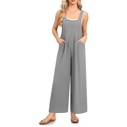 Sleeveless Jumpsuits for Women Wide Leg Pants