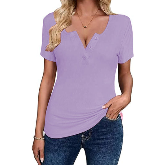 2025 Women Shoulder Relaxed Boxy Short-Sleeve T-Shirt