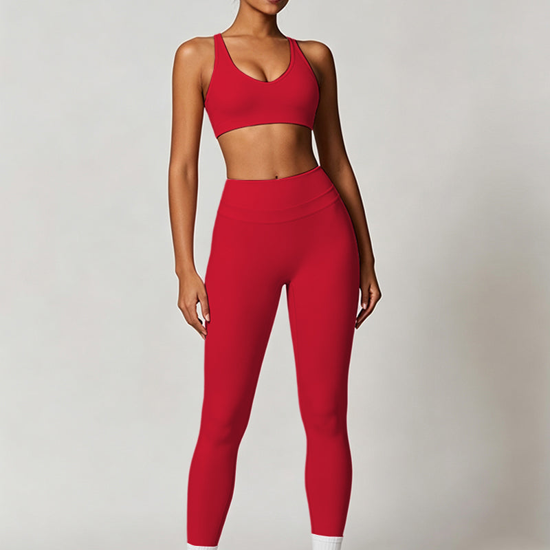 Women's sports bra and yoga pants set Pilates 2-piece set