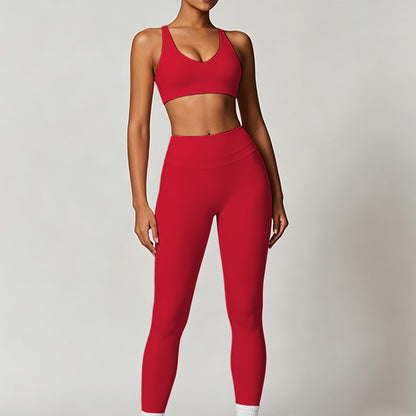 Women's sports bra and yoga pants set Pilates 2-piece set